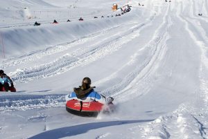 tubing durante um Tour em Farellones